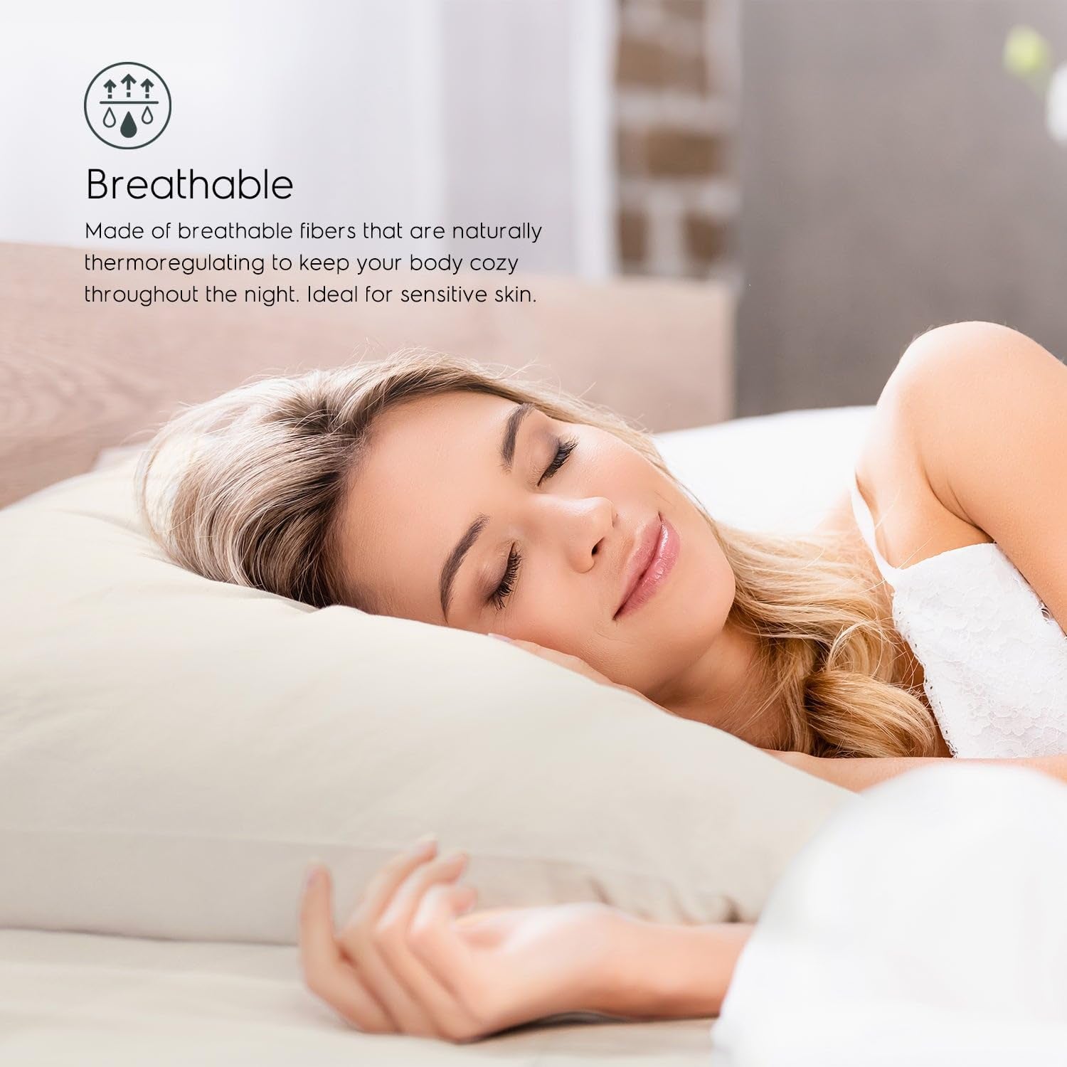 King Sheets Set, Pure 100% Viscose Derived from Bamboo Bed Sheets Set, Luxuriously Soft, Silky, Cooling Sheets, Double Stitched, Lifetime Quality Promise (Ivory White)